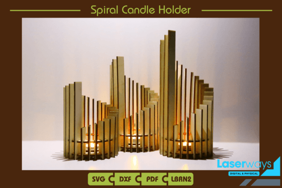 Candelabro Espiral Con Base De Bayoneta Creativo Digital